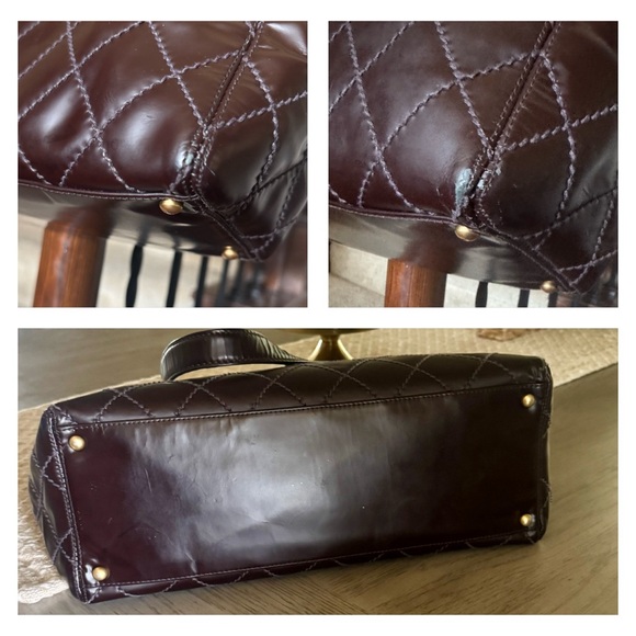 CHANEL Brown Wild Stitch Quilted Leather Tote Bag (Vintage) - Picture 11 of 12